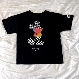 Disney Neff Unisex Med Mickey Mouse Tripple Fill T Shirt Black Short Sleeve